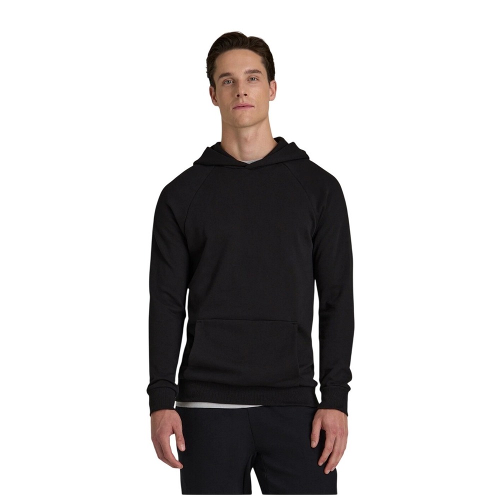 Pact Mens Essential Hoodie Black Sweatshirt Size M Organic Cotton Soft Pockets